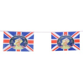 Toyland® 20ft Union Jack Queens Platinum Jubilee Bunting Queens Jubilee Decorations - British Decorations