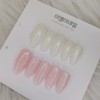 Soft glow-in-the-dark nail handmade nail tip - Coffin / 여리한