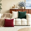 Christmas Green Decorative Corduroy Throw Pillow Covers 18x18 Set of