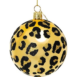 SIKORA BS536 Leo Pattern Christmas Tree Bauble Christmas Tree Decoration Glass Ornament Christmas Tree Pendant