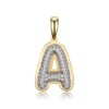14k Yellow Gold Plated 925 Sterling Silver Cubic Zirconia Bubble