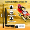 WEWOGA Motorcycle Double Clamp Mount Kit with 59" Invisible Selfie