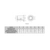10 x Blind Rivet Nuts M10 Flat Round Head Rivet