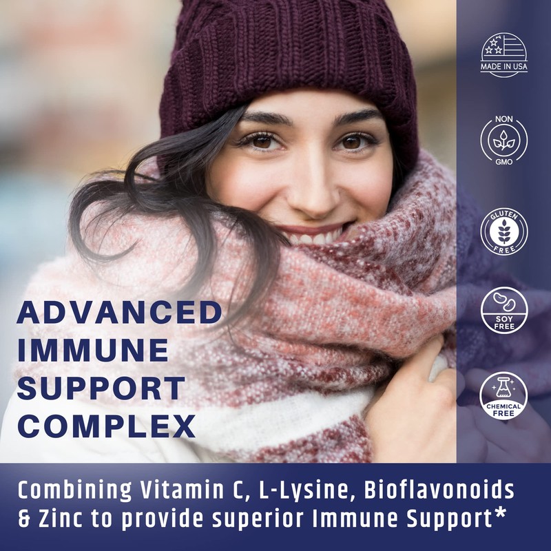 Vitamin C 1000mg Complex with L-Lysine 500mg, Zinc Gluconate 12mg,