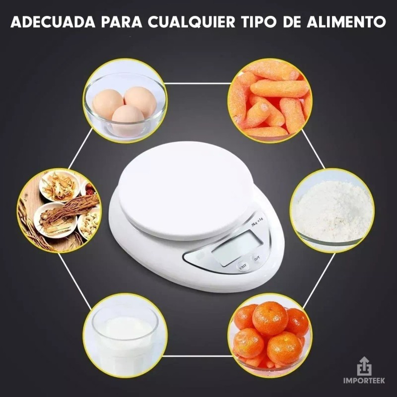 Importeek Bascula Digital Gramera Reposteria Cocina + Tazon Medidor