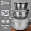 Luminuxe 3-Piece Stainless Steel Mixing Bowl Set with Lids –