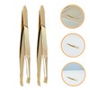 Beavorty 2pcs Stainless Steel Eyebrow Tweezers Precision Eyebrow Trimming Tweezers