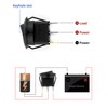 QWORK® 10Pcs LED Lighted Rocker Switch DC 12V 20A On/OFF,