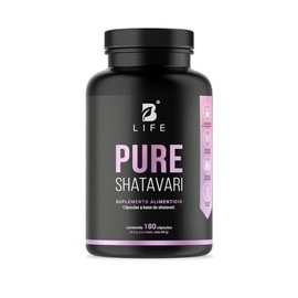 Shatavari Puro - 1000 mg por porción. Adaptógeno | Equilibrio para mujeres.180 cápsulas. Ingredientes Naturales. Pure Shatavari. B Life