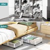Wisuce Bamboo Under Bed Storage Containers- Underbed Organizer with Wheels