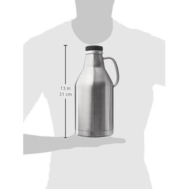 64oz Vacuum Insulated Double Walled Stainless Steel Growler wit.