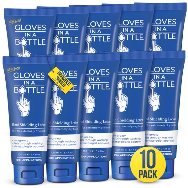 Gloves in a Bottle New and Improved Packaging, Shielding Lotion Tube, 3.38 oz./100 mL