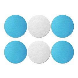 6pcs Under Cabinet Lights Magnetic Sticky, Metal Replacement Magnetic Strips with Adhesive Backing Magnet Lights Strip for Magnetic LED Lights & Under Counter Lights (Round)