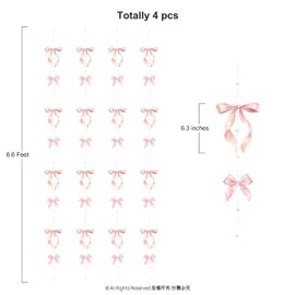 Cheerland Bow garland pearls party decoration party supplies girls birthday princess girly cute baby shower room decoration hanging banner