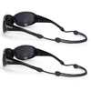 SHINKODA Silicone Adjustable Sunglasses Strap, 2 Pack, Black, S