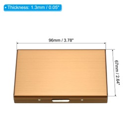 PATIKIL Stainless Steel Credit Card Holder, Metal Wallet, RFID Business Card Holder, Slim Card Sleeves for Men and Women, Rose Gold, rfid wallet