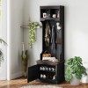 3-in-1 Hall Tree with Shoe Storage, Coat Rack with Bench,