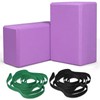 Yoga Block and Yoga Strap Set, 2 Soft Non-Slip Yoga