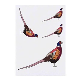 4 x 'Pheasant ' Temporary Tattoos - Water Resistant, Skin-Safe, Non-Toxic Transfers, Mixed Sizes (TO00060030)