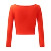 OThread & Co. Women's Long Sleeve Square Neck Crop Top