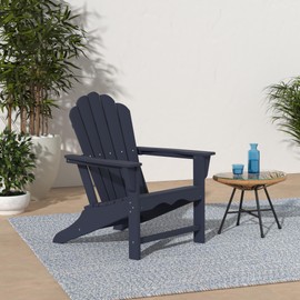 KINGYES HDPE Adirondack Chair, Classic All-Weather Adirondack Chairs, Outdoor Patio Adirondack Chair for Deck Lawn fire Pit, Navy