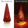 SHMILMH Red Mercury Glass Christmas Tree Set of 2, Small