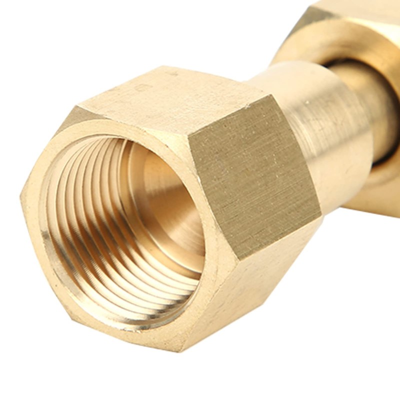 Fdit CGA-320 to CGA-580 Argon Regulator Adapter, Exquisite Brass CO2