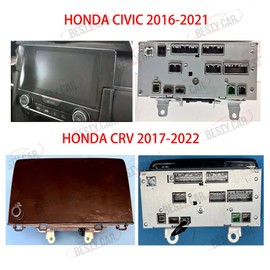 16pin Car Radio Stereo Power Retrofit Wiring Harness Cable Adapter for Honda Civic 1.5T 2016-2021 CRV CR-V 2017-2022 Breeze 2020+ High Trim Support Factory Camera Steering Wheel Control, USB and AUX