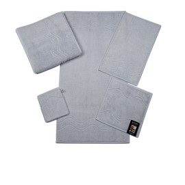 Cashmere Terry Bath Towel 75 x 140 cm Plain Chrome