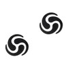 Set of 2 Swirl Logo Side Cover for Simson S50,