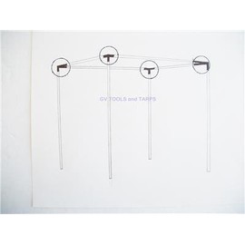 4pcs 3/4" 3 Way Sukkah Kit Corner Fittings for Sukkot (F3A) - Fits 3/4" EMT Pipe that has an outer diameter of 15/16"