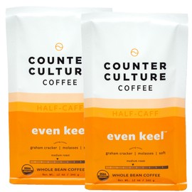 Counter Culture Coffee - Fresh Roasted Certified Organic Whole Bean Coffee (Kosher) (Even Keel Double Pack)