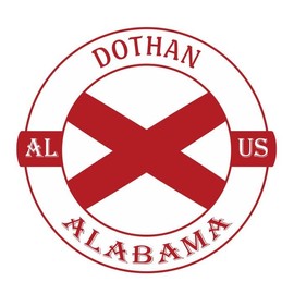 Dothan Alabama Sticker Decal A1272 Vinyl Countries Cities Stickers Decal for Wall, Laptop, Truck, Car Bumper Sticker 3 Inches