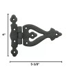 Renovators Supply Manufacturing Black Wrought Iron Door Hinge 5 Inch