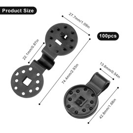 SPRHR 100 Pieces Shade Net Clip Plastic Clips with Eyelet Shade Net Clip, Plastic Clips for Sun Sail, Durable, Firmly Fixed, Suitable for Shade Cloth, Sun Protection Net, Windproof Cloth