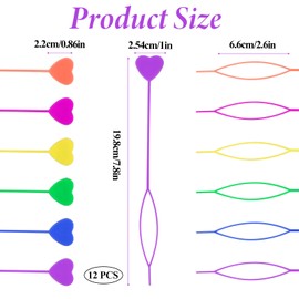 COMNICO 12pcs Quick Beader for Hair Braids Loading Beads, Plastic Braid Stringer Ponytail Maker Hair Tail Beading Tools Kit for Kids Girls (Colorful)