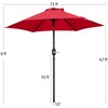 Yaheetech Patio Umbrella, 7.5FT Outdoor Table Market Umbrella with Push