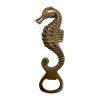 6" Antiqued Brass Sea Horse Bottle Opener, Coastal Barware