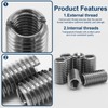 Pack of 20 Thread Inserts M8 to M6, Self-Tapping Thread