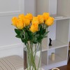 VicsGift 10pcs Artificial Silk Rose Flowers with Long Stem Real