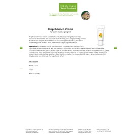 Sanct Bernhard Marigold Cream with Carrot Oil and Avocado Oil 3 x 100 ml