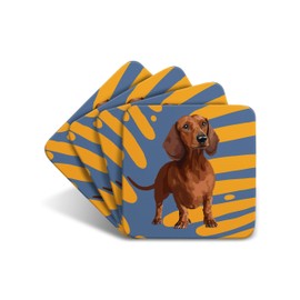 Dachshund - Set of 4 Coasters - Leslie Gerry Animal Gifts