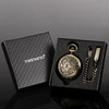 TREEWETO Steampunk Copper Case Skeleton Mechanical Pocket Watch Men's Watches