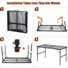 UNIFER Folding Grill Table: 4x2 Ft Portable Camping Table, Lightweight