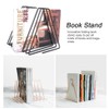 Innovative Desktop Flexible Folding Metal Bookend Book Stand Holder Organizer