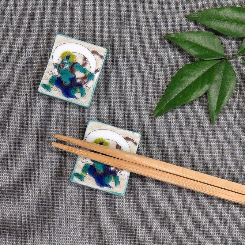 Chopsticks Rest Stylish Kutani Ware Pair Chopsticks Rest Set Fengjin