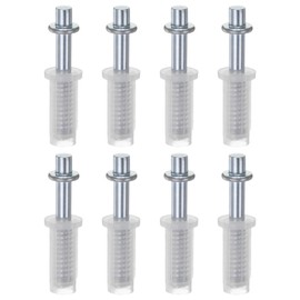 QUARKZMAN Pack of 8 Bifold Door Hardware Top Pivot 3/8 Inch Spring Loaded Bi-Fold Top Pivot for Folding Pocket Doors Accordion Doors