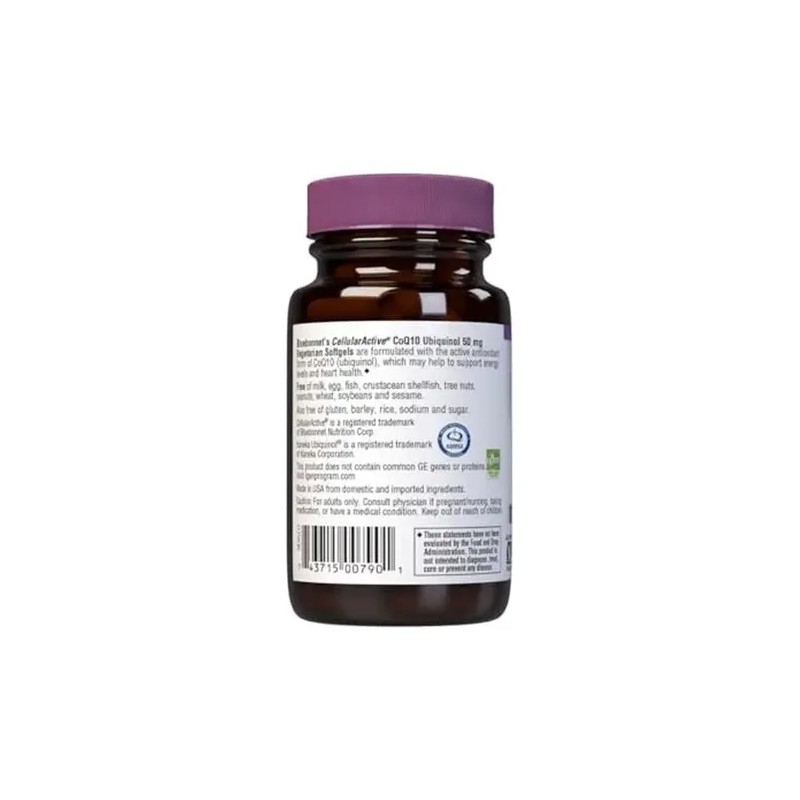Bluebonnet Coq10 Ubiquinol 50mg 30 Cápsulas Vegetarianas