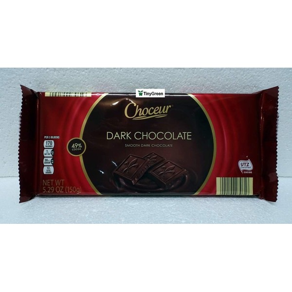 Choceur Dark Chocolate Smooth Dark Chocolate 49% Cocoa 5.29oz 150g