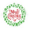 Decora 9270978 Merry Christmas Garland Stencil Diameter 25 cm Plastic